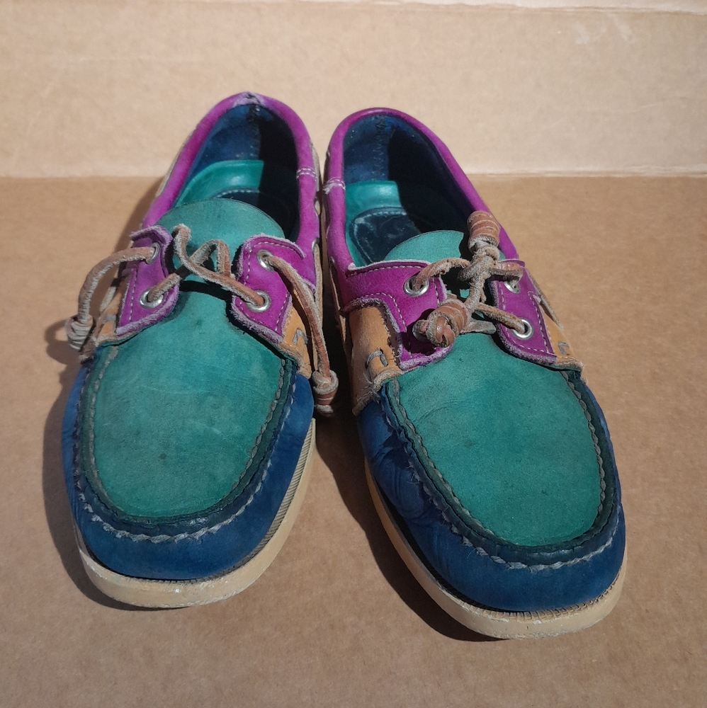Sebago color block boat shoes